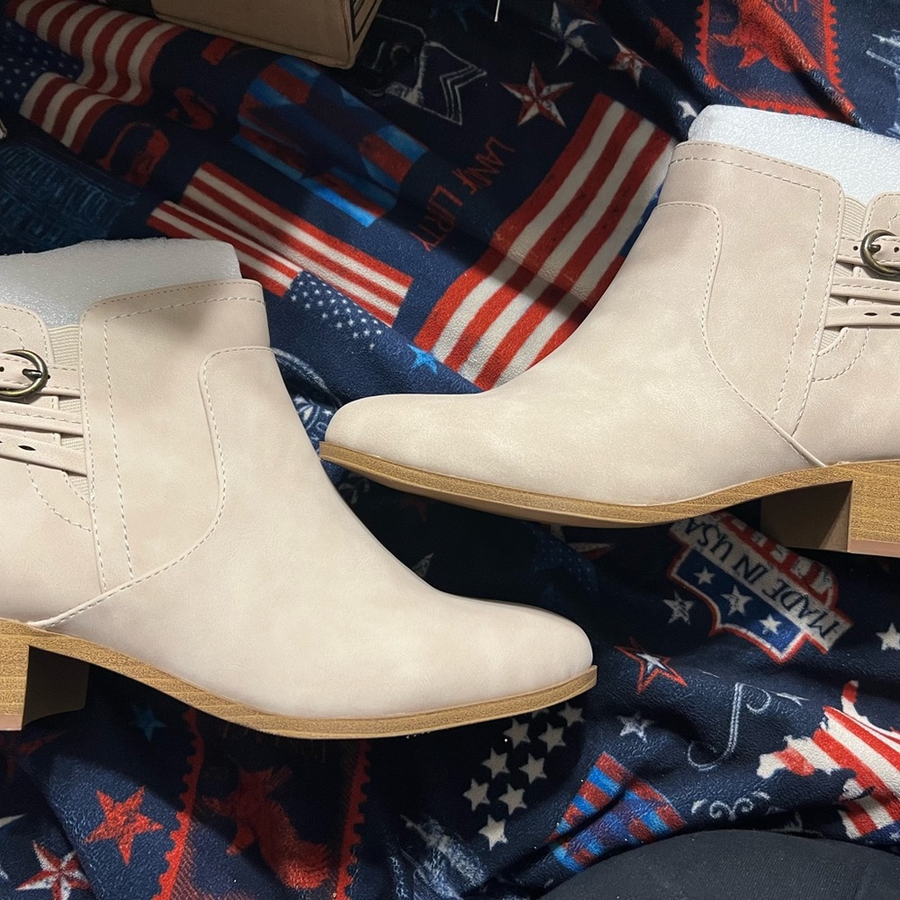 Size 10 Faux leather booties BRAND NEW